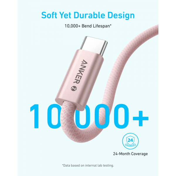 Anker USB-C to USB-C Cable Zolo, 240W, 1m, Black A8060H11