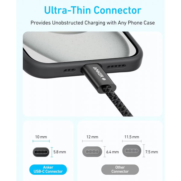 Anker USB-C to USB-C Cable Zolo, 240W, 1m, White A8060H21