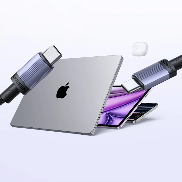 Ugreen USB-C to USB-C Cable 100W, 5A, 3m, Black