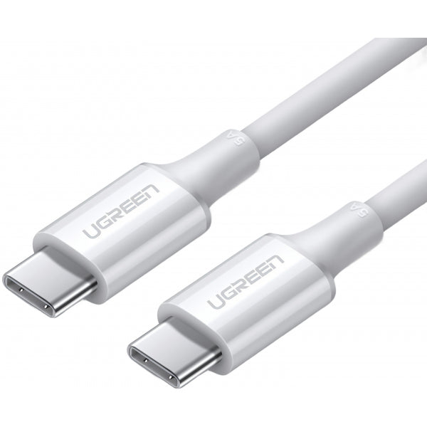 Ugreen USB-C to USB-C Cable US300, 100W, 5A, 2m, White