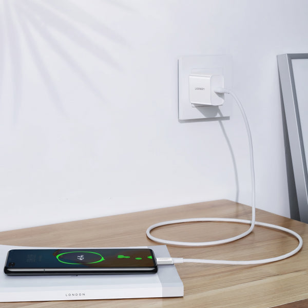 Ugreen USB-C to USB-C Cable US300, 100W, 5A, 2m, White