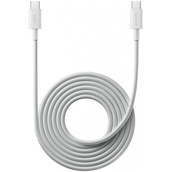 Xiaomi USB-C to USB-C Cable 120W, 6A, 2m, White BHR087AGL
