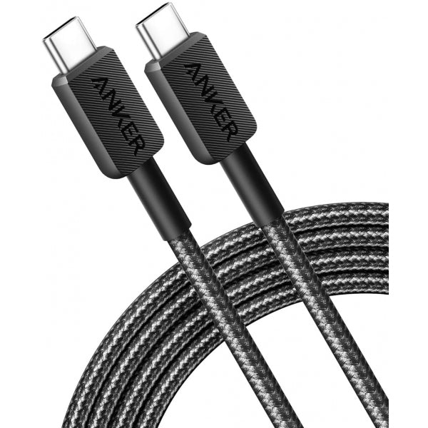 Anker USB-C to USB-C Cable 322, 60W, 3A, 0.9m, Black A81F5G11