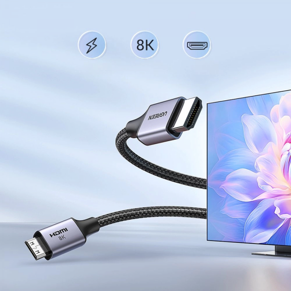 Ugreen miniHDMI Cable HD163, 8K, 2m, Grey