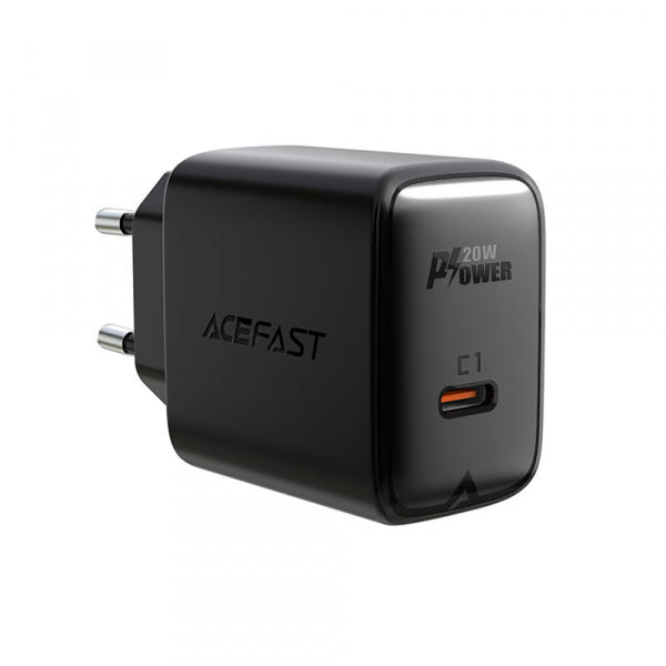 Acefast Wall Charger A1, 20W, 3A, 1 x USB-C, Black