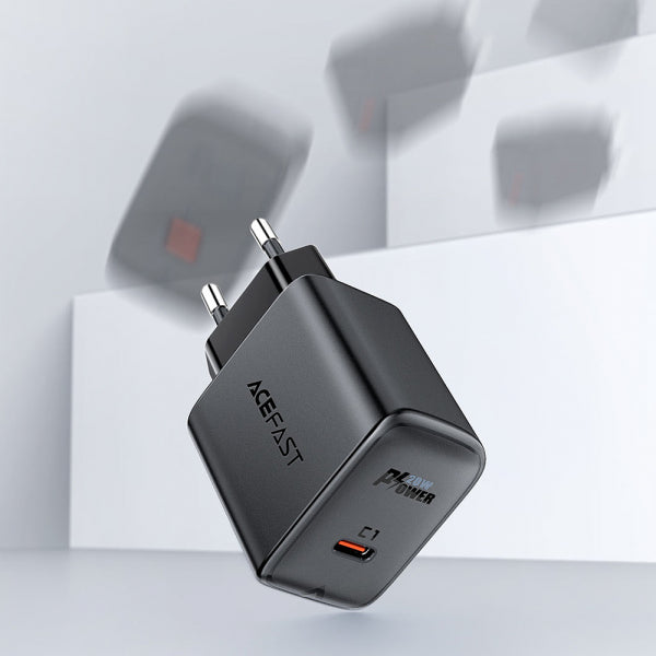 Acefast Wall Charger A1, 20W, 3A, 1 x USB-C, Black