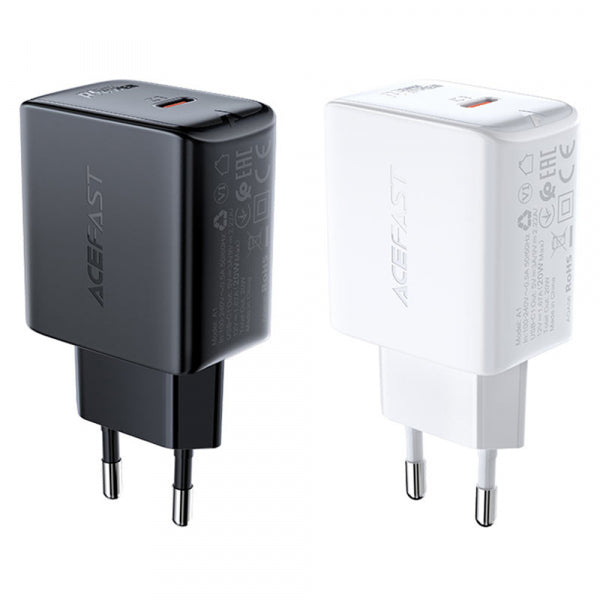 Acefast Wall Charger A1, 20W, 3A, 1 x USB-C, Black