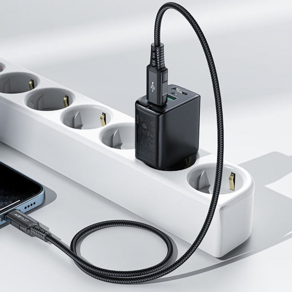 Acefast Wall Charger A33, 18W, 3A, 2 x USB-A, Black