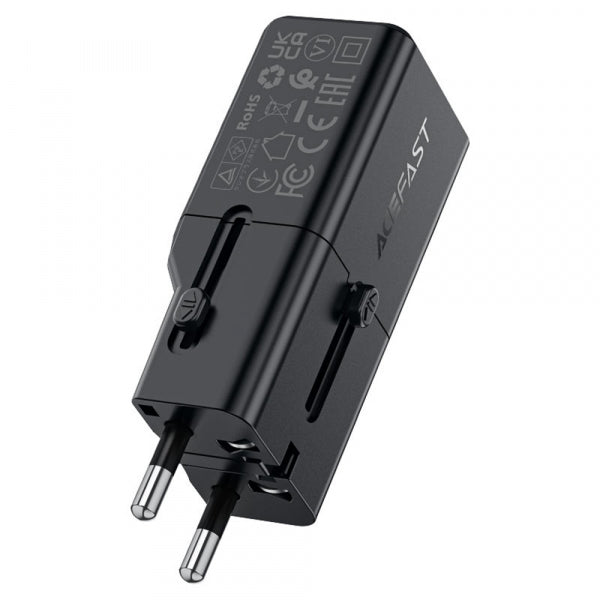 Acefast Wall Charger Z7 Travel, 30W, 3A, 1 x USB-C, Black