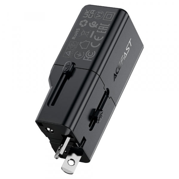 Acefast Wall Charger Z7 Travel, 30W, 3A, 1 x USB-C, Black