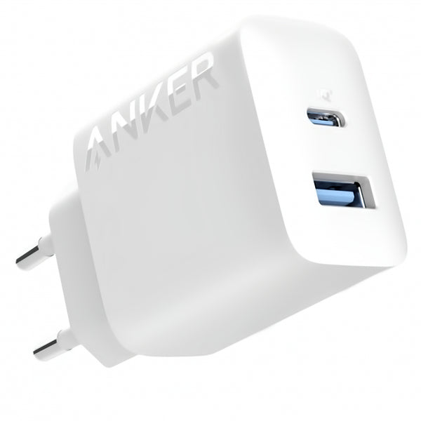 Anker Wall Charger 312, 20W, 3A, 1 x USB-A - 1 x USB-C, White A2348G21