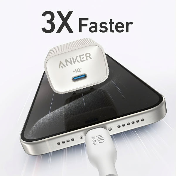 Anker Wall Charger 511 Nano 4, 30W, 3A, 1 x USB-C, White A2337G21