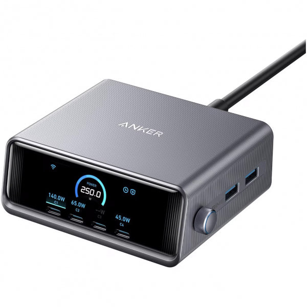 Anker Desktop Charger Prime, 250W, 5A, 2 x USB-A - 4 x USB-C, Black A2345341
