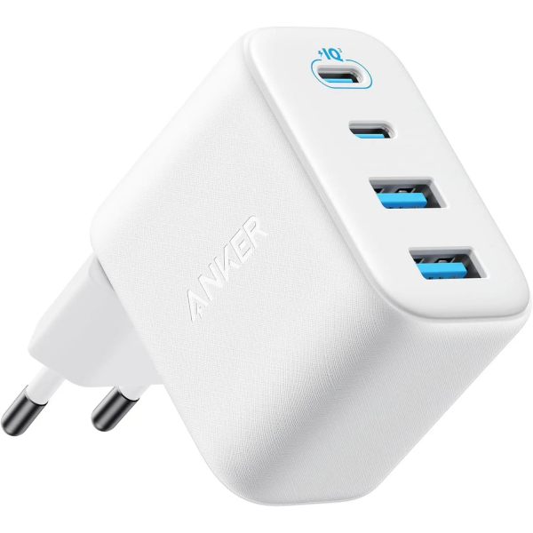 Anker Wall Charger Zolo, 50W, 3A, 2 x USB-A - 2 x USB-C, White