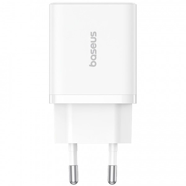 Baseus Wall Charger Cube, 20W, 3A, 1 x USB-A - 1 x USB-C, White P10111403213-00