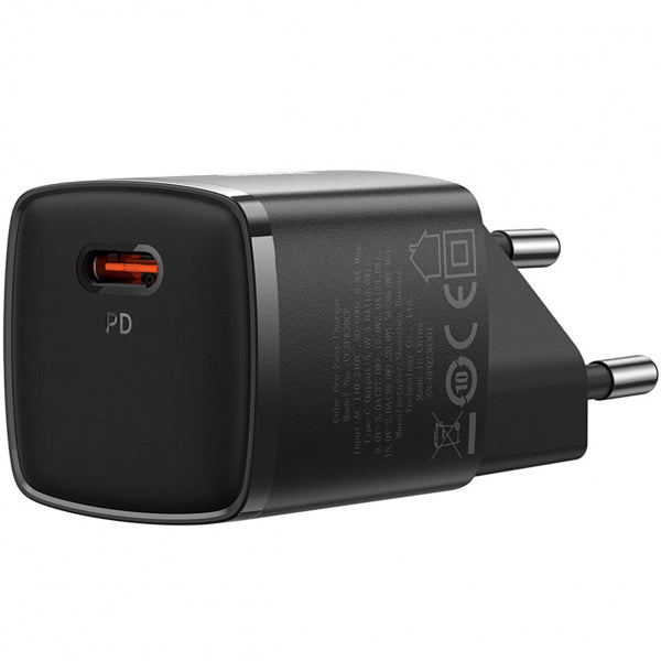 Baseus Wall Charger Cube Pro, 30W, 3A, 1 x USB-C, Black CCXF000301