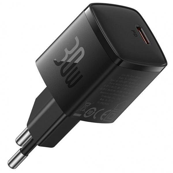 Baseus Wall Charger Cube Pro, 30W, 3A, 1 x USB-C, Black CCXF000301
