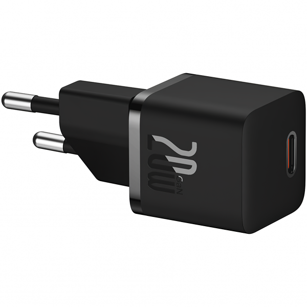 Baseus Wall Charger GaN5, 20W, 3A, 1 x USB-C, with USB-C Cable, Black P10110900113-00