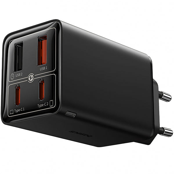 Baseus Wall Charger GaN6 Pro, 100W, 3.25A, 2 x USB-A - 2 x USB-C, with USB-C Cable, Black P10162705112-00