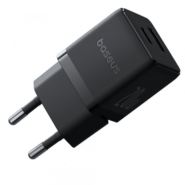 Baseus Wall Charger Palm, 20W, 3A, 1 x USB-A - 1 x USB-C, Black P10111608113-00