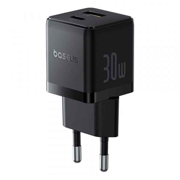 Baseus Wall Charger Palm, 30W, 3A, 1 x USB-A - 1 x USB-C, Black P1011160A113-00