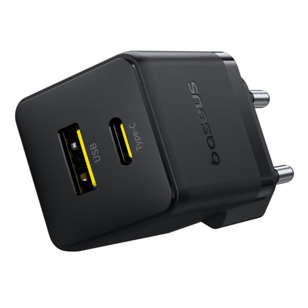 Baseus Wall Charger Palm, 30W, 3A, 1 x USB-A - 1 x USB-C, Black P1011160A113-00