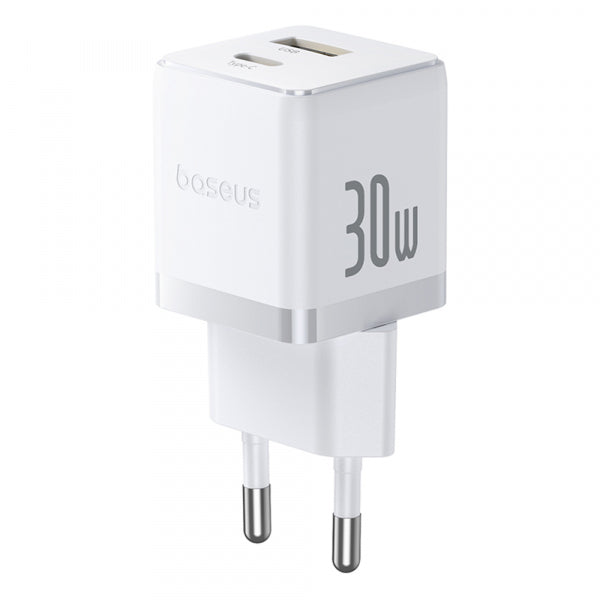 Baseus Wall Charger Palm, 30W, 3A, 1 x USB-A - 1 x USB-C, White P1011160A213-00