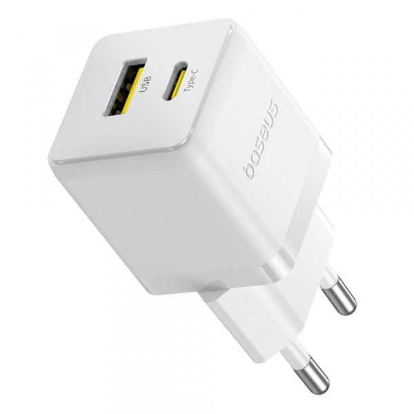 Baseus Wall Charger Palm, 30W, 3A, 1 x USB-A - 1 x USB-C, White P1011160A213-00