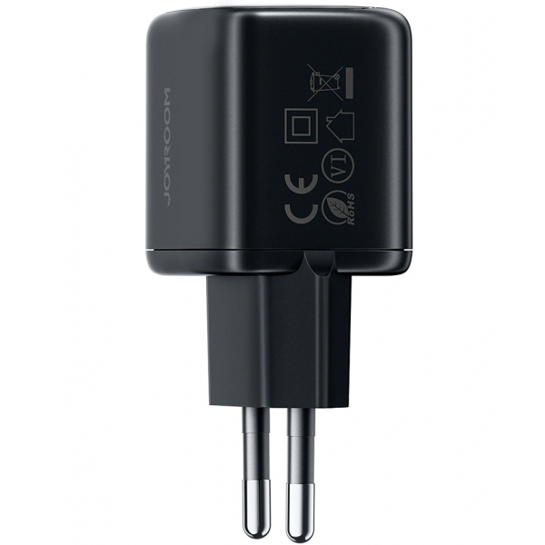 Joyroom Wall Charger JR-TG7, 33W, 3A, 1 x USB-A - 1 x USB-C, with USB-C Cable, Black