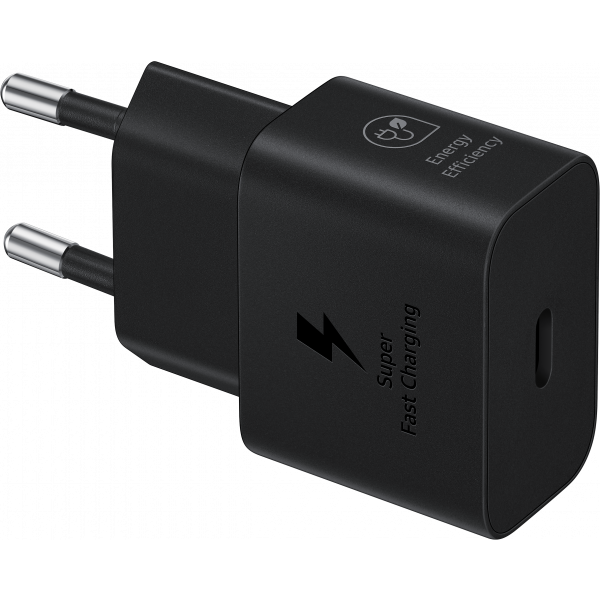 Samsung Wall Charger Samsung, 25W, 3A, 1 x USB-C, Black EP-T2510NBEGEU