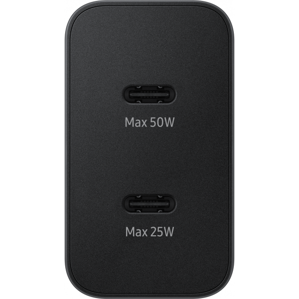 Samsung Wall Charger 50W, 3A, 2 x USB-C, with USB-C Cable, Black EP-T5020XBEGEU