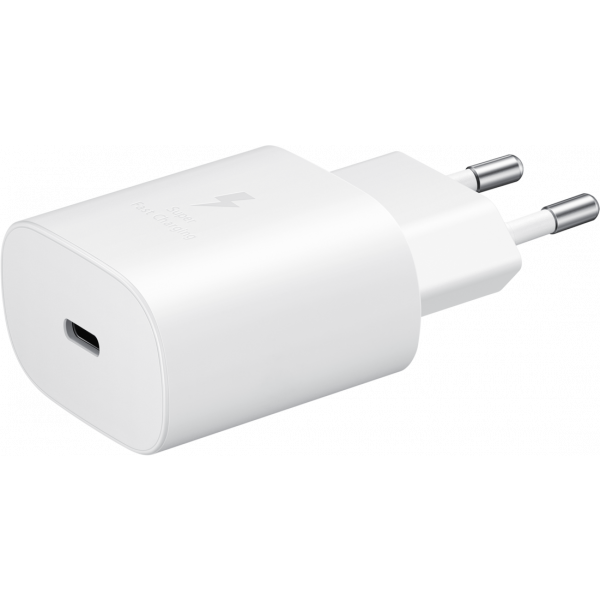 Samsung Wall Charger EP-TA800W + DA705BWE, 25W, 3A, 1 x USB-C, with USB-C Cable, White GP-PTU021SOAWQ