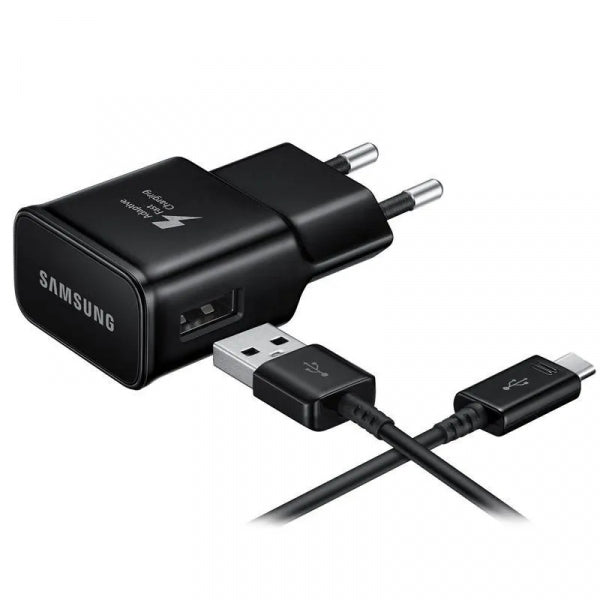 Samsung Wall Charger EP-TA200B + DG970BBE, 15W, 2A, 1 x USB-A, with USB-C Cable, Black GP-PTU023DYBBQ