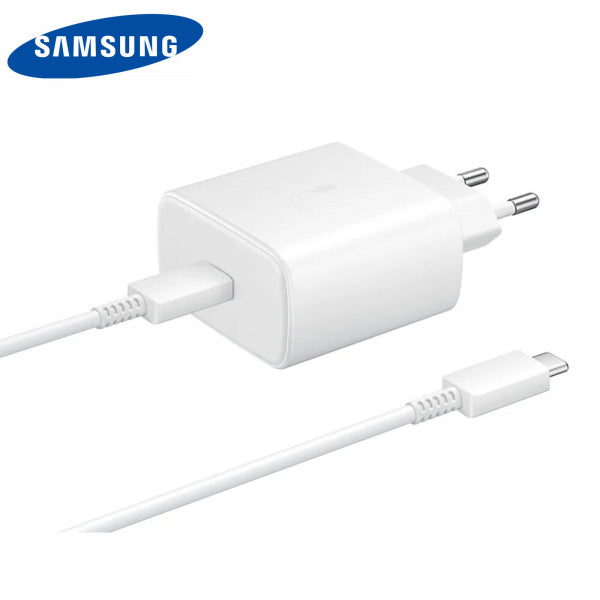 Samsung Wall Charger EP-TA845 + DW767JWE, 45W, 4.05A, 1 x USB-C, with USB-C Cable, White GP-PTU022DYGWQ