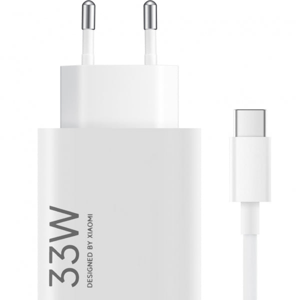 Xiaomi Wall Charger 33W, 3A, 1 x USB-A, with USB-C Cable, White BHR9956EU