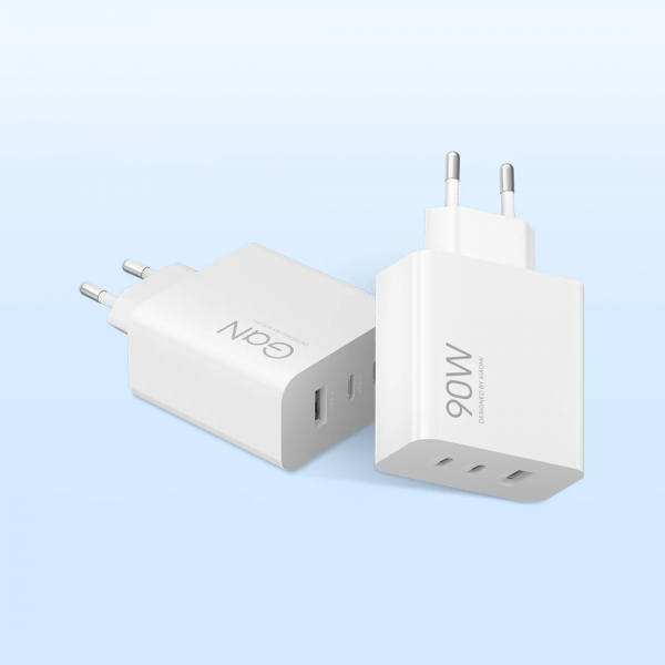 Xiaomi Wall Charger 90W, 6.1A, 1 x USB-A - 2 x USB-C, White BHR087MEU