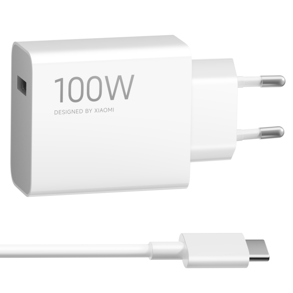 Xiaomi Wall Charger MY-19-ER, 100W, 6.1A, 1 x USB-A, with USB-C Cable, White BHR095VEU