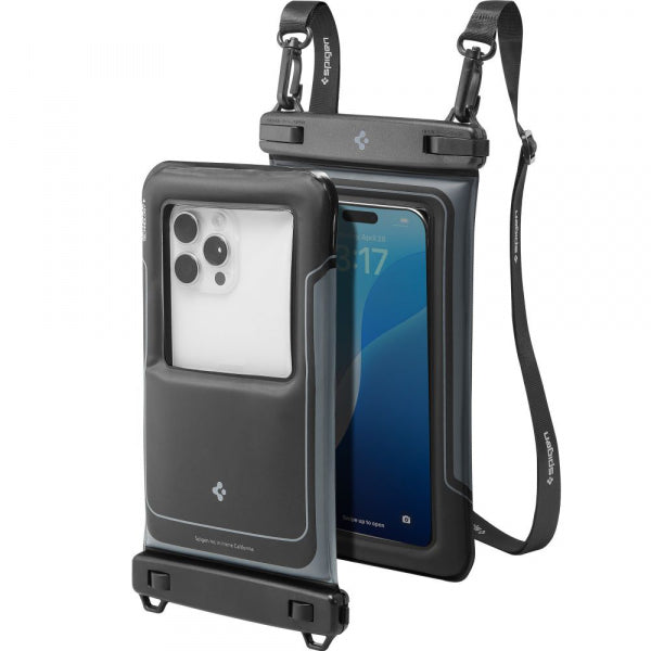 Spigen Waterproof Phone Pouch Case A611P for max. 6.9inch Phone, Matte Black ACS09348