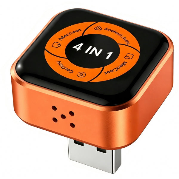 Carlinkit Wireless Carplay / Android Auto Adapter Mini Ultra6, Black Orange