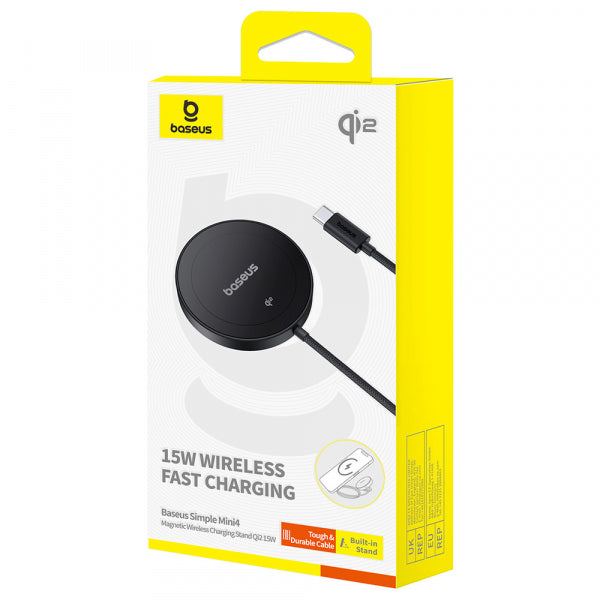 Baseus Wireless Charger Simple Mini4, 15W, 1.67A, Black P10273300121-02