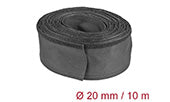 Delock Gewebeschlauch mit Klettverschluss hitzebeständig 10 m x 20 mm schwarz