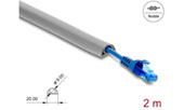 Delock Kabelkanal PVC flexibel 20 x 10 mm - Länge 2 m grau