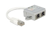 Delock RJ45 Port Doppler 1 x RJ45 Stecker zu 2 x RJ45 Buchse (2 x Ethernet)
