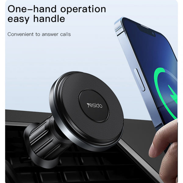 Yesido Wireless Car Charger C190, 15W, 1.67A, Black