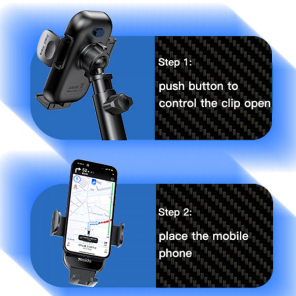 Yesido Wireless Car Charger C197, 15W, 1.67A, Black