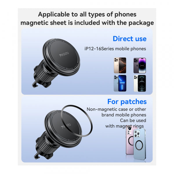 Yesido Magnetic Car Holder C252, Universal, Black
