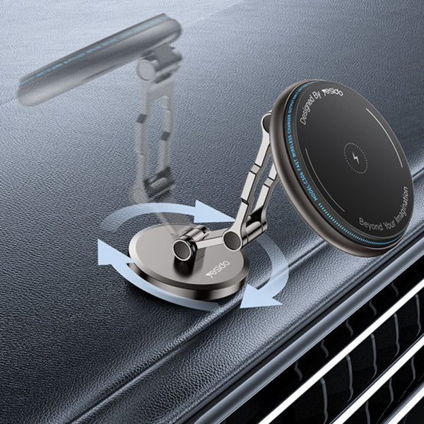 Yesido Wireless Car Charger C306, 15W, 1.67A, Black