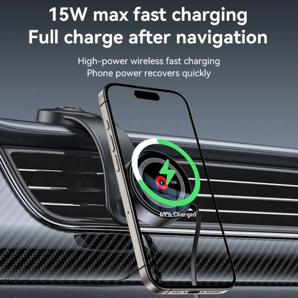 Yesido Wireless Car Charger C314, 15W, 1.67A, Black
