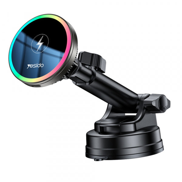 Yesido Wireless Car Charger C315, 15W, 1.67A, Black
