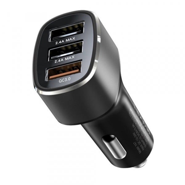 Yesido Car Charger Y46, 42W, 3A, 3 x USB-A, Black